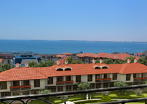 View of townhomes facing toward the Black Sea